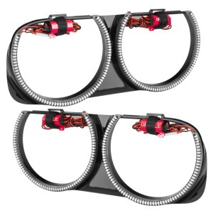 Dodge Challenger Headlight Bezel - ORACLE Lighting - Pre-Installed LED Halo - Red - `15-`23